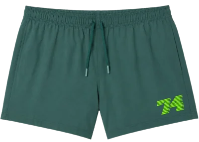 74IsWar Green Collegiate Running Shorts