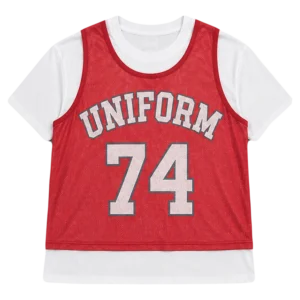 74IsWar Red Jersey Double Tee