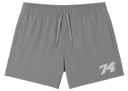 74IsWar Gray Collegiate Running Shorts
