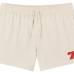 74IsWar Cream Collegiate Running Shorts