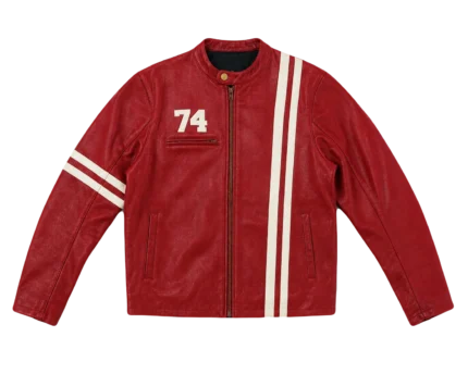 74IsWar Red Moto-Bike Jacket