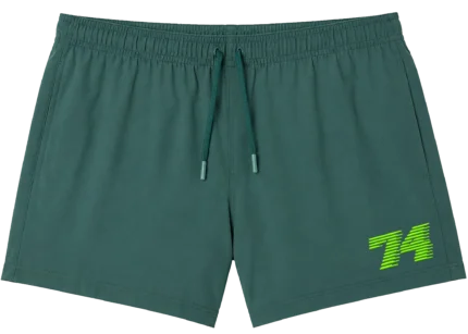 74IsWar Green Collegiate Running Shorts