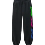 74IsWar Black Multi Racer Pipeline Sweats