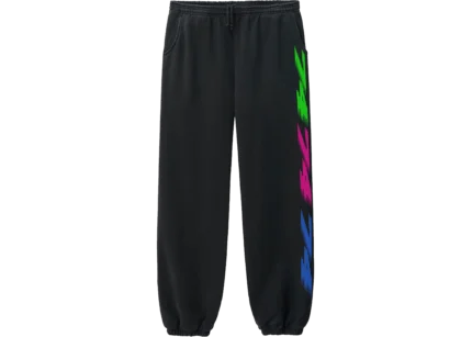 74IsWar Black Multi Racer Pipeline Sweats