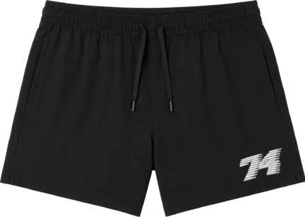 74IsWar Black Collegiate Running Shorts