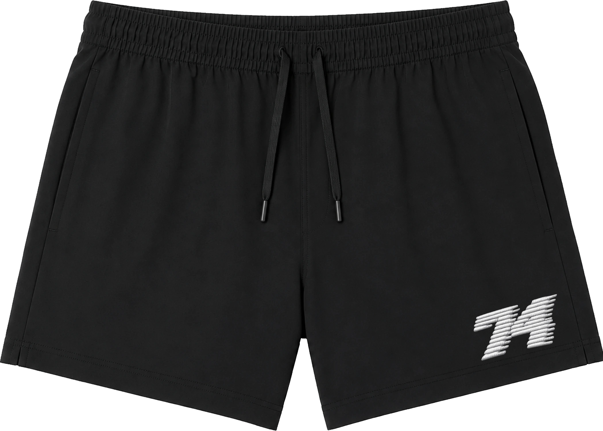74IsWar Black Collegiate Running Shorts