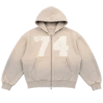 74IsWar Gray Collegiate Zip-Up