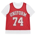 74IsWar Red Jersey Double Tee