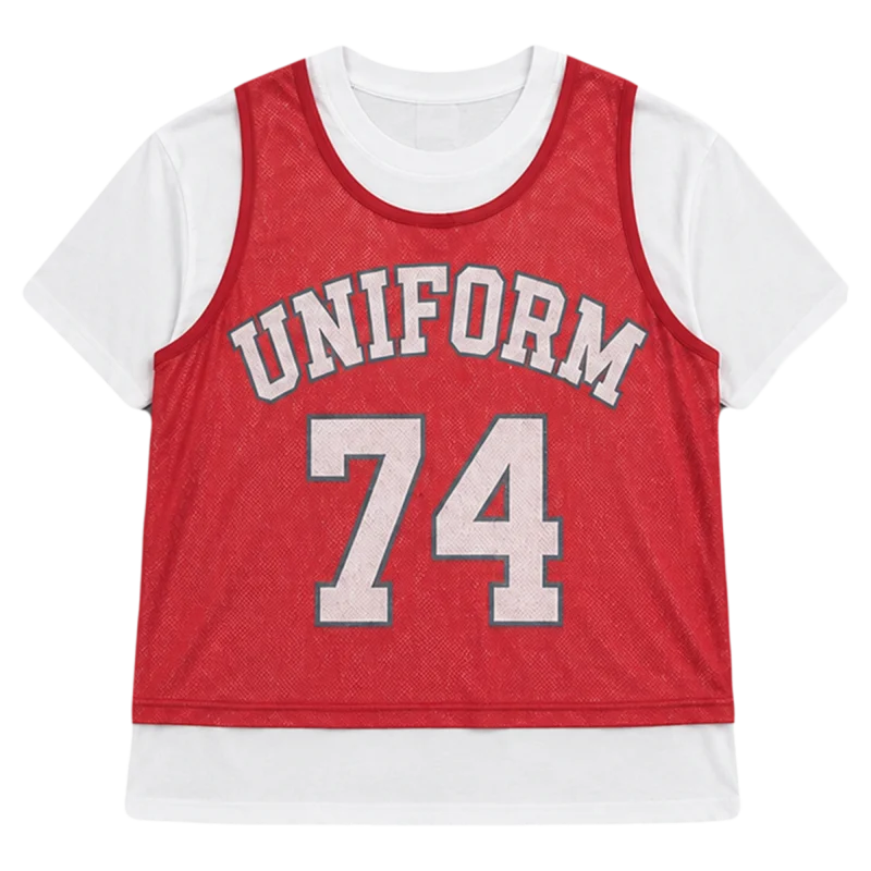 74IsWar Red Jersey Double Tee