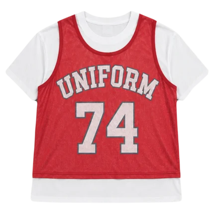 74IsWar Red Jersey Double Tee