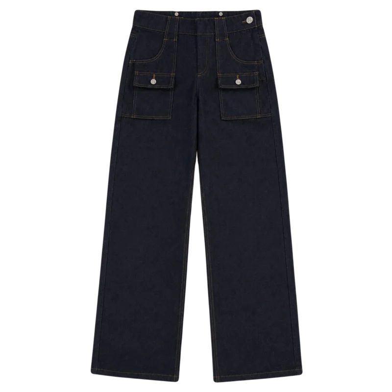 74IsWar Side Zip Raw Denim