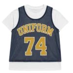 74IsWar Navy Jersey Double Tee