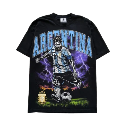 74iswar Argentina World Cup T-Shirt – Black