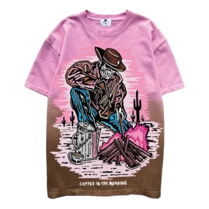 74iswar Coffee In The Morning Shirt – Pink