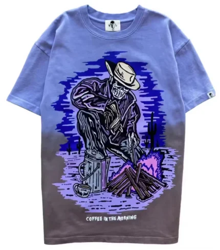 74iswar Coffee Short Sleeve Tee Shirt Alt Ombre